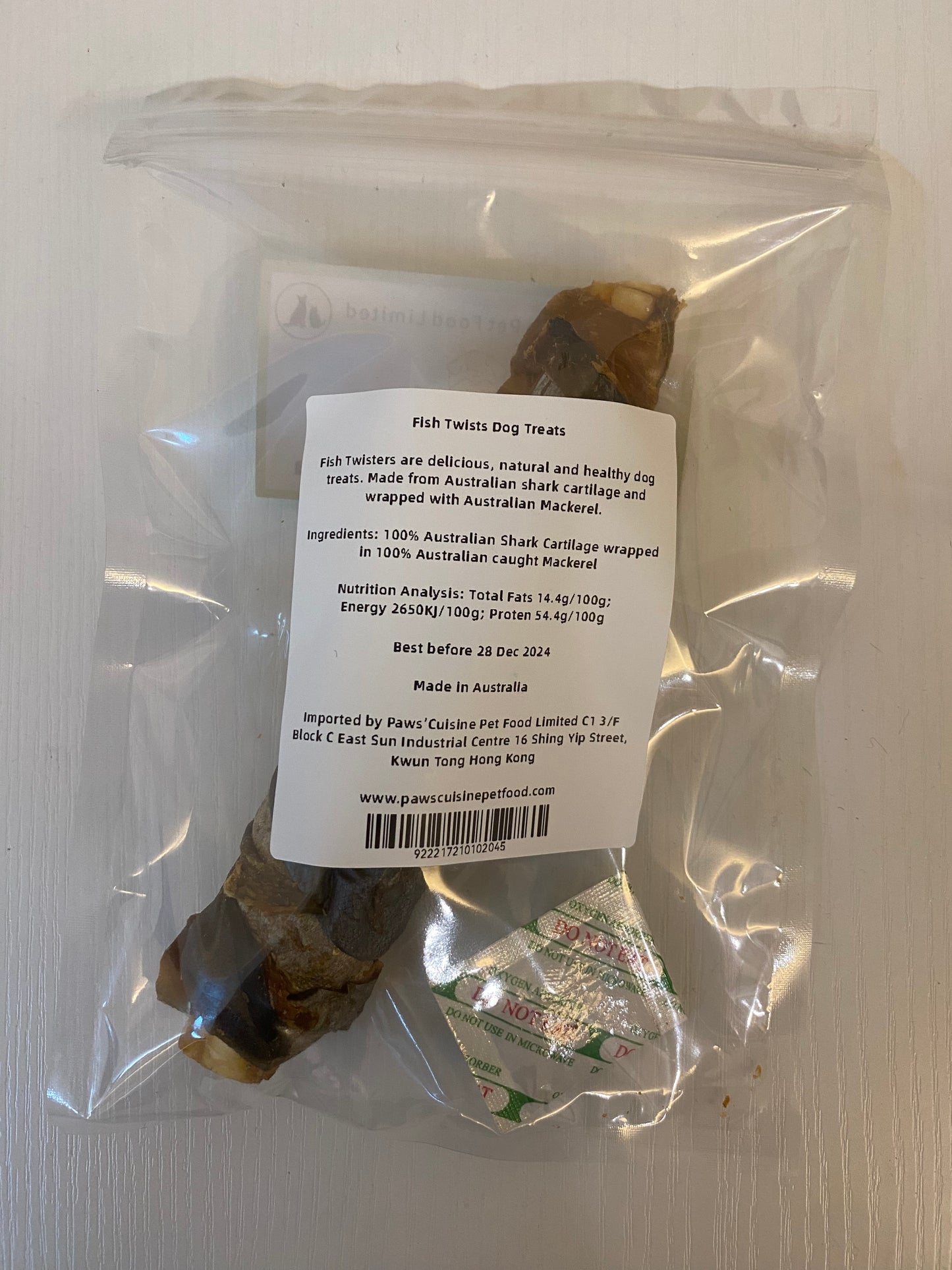 Paw’s Cuisine
扭扭鯖魚皮加單支裝鯊魚骨